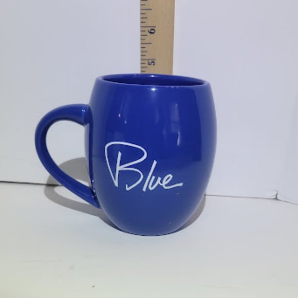 NEW OVERSIZED BLUE M&M COFFEE MUG "IT'S ALL GOOD" ON INSIDE RIM 20 OZ - Picture 3 of 5
